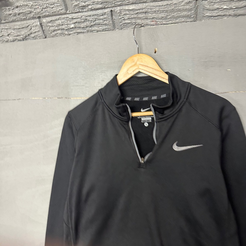 Nike Therma-FIT Mens Small Black Quarter Zip Pullover‎ Fleece Training Top